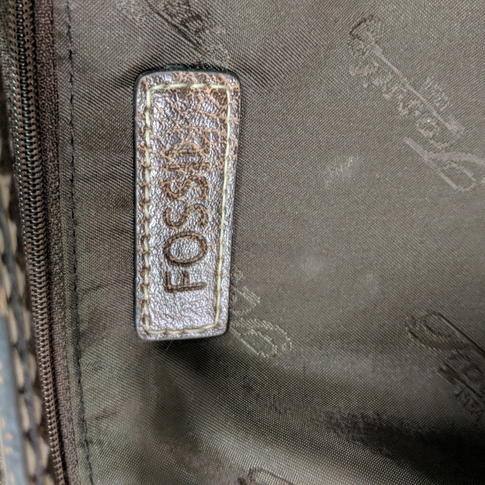 FOSSIL WOMEN'S SHOULDER BAG Leather Trim - Picture 10 of 13